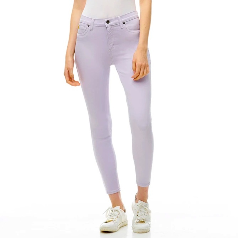 Yoga Jeans Classic Rise Skinny Denim In Lilac
